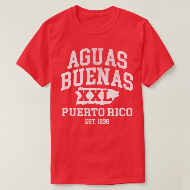 Aguas Buenas Puerto Rico XXL Athletisches Design 1 T-Shirt (Design vorne)