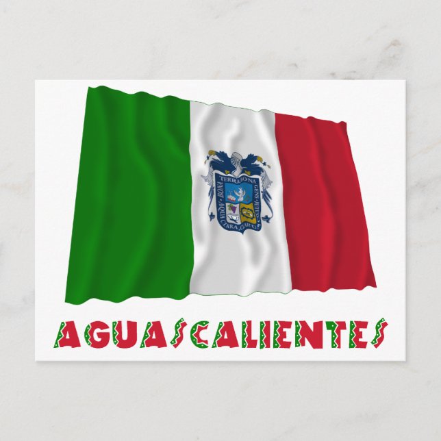 Aguascalientes Waving Unnofficial Flag Postkarte (Vorderseite)