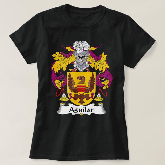 Aguilar Coat of Arms Familienwappen T-Shirt (Design vorne)
