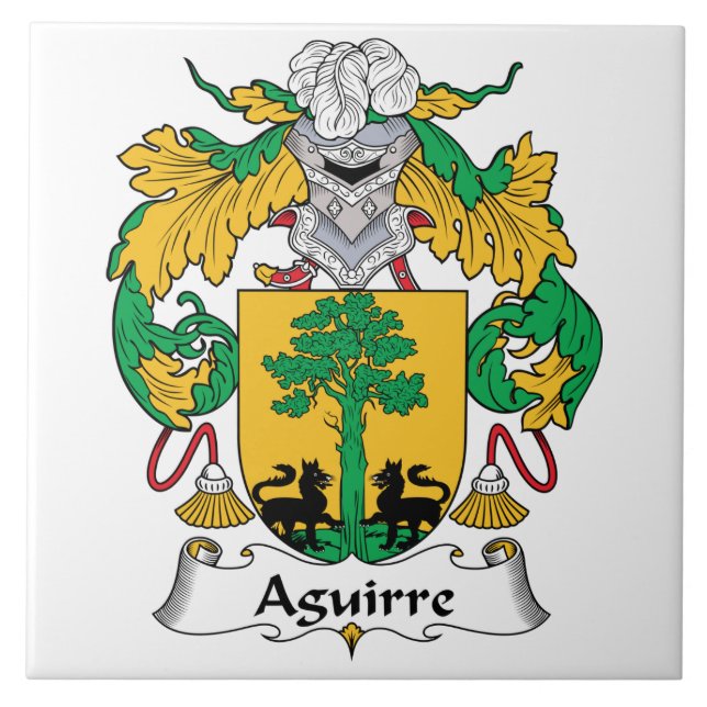 Aguirre Familienwappen Fliese (Vorderseite)