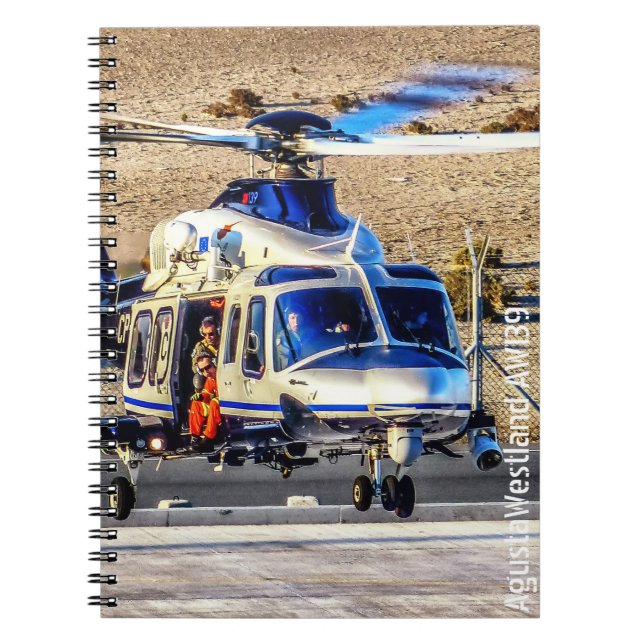 AgustaWestland AW139 Polizei-Hubschrauber Notizblock (Vorderseite)