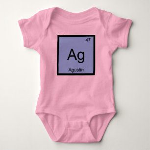 Agustin Name Chemie Element Periodensystem Baby Strampler