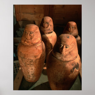Ägypten, 26. Dynastie Kanopenkrüge gefunden in Abu Poster