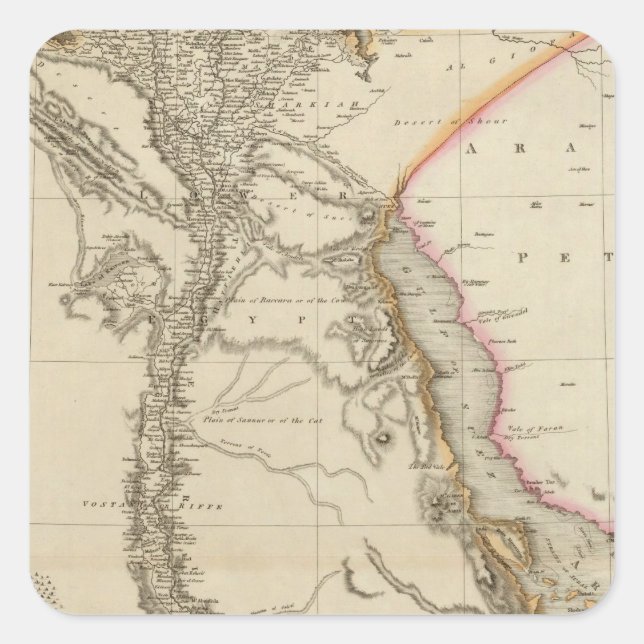 Ägypten 3 quadratischer aufkleber (Vorderseite)