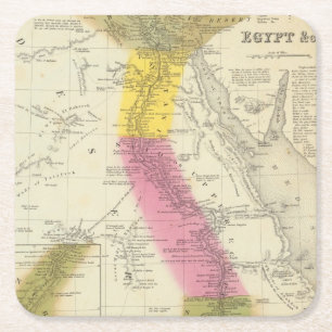 Ägypten 6 rechteckiger pappuntersetzer