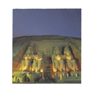 Ägypten, Abu Simbel, Kolossale Figuren von Ramses Notizblock