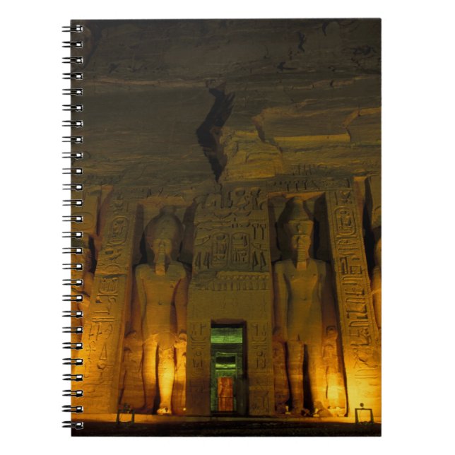 Ägypten, Abu Simbel, Lichtfassade der kleinen Notizblock (Vorderseite)