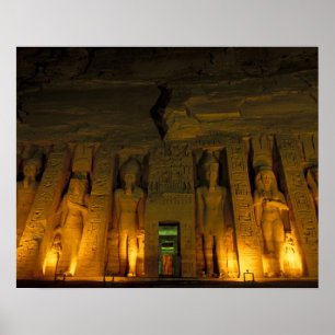 Ägypten, Abu Simbel, Lichtfassade des Kleinen Poster