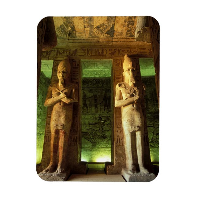 Ägypten, Abu Simbel, Statue Ramesses II, Magnet (Vertikal)