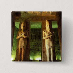 Ägypten, Abu Simbel, Statue von Ramses II., Button