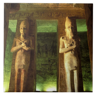 Ägypten, Abu Simbel, Statue von Ramses II., Fliese