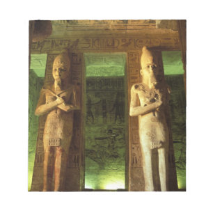 Ägypten, Abu Simbel, Statue von Ramses II., Notizblock