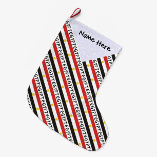 Ägypten Ägyptische Flagge Kachel Persönlicher Name Großer Weihnachtsstrumpf