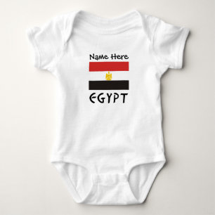 Ägypten Ägyptische Flagge Personalisiert Baby Strampler