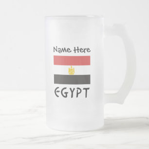 Ägypten Ägyptische Flagge Personalisiert Mattglas Bierglas