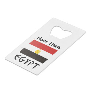 Ägypten Ägyptische Flagge Personalisierter Name Geldbeutel Flaschenöffner