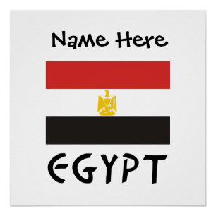 Ägypten Ägyptische Flagge Personalisierter Name Poster