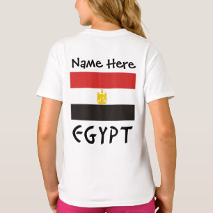 Ägypten Ägyptische Flagge Personalisierter Name  T-Shirt