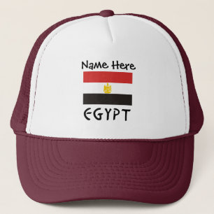 Ägypten Ägyptische Flagge Personalisierter Name Truckerkappe