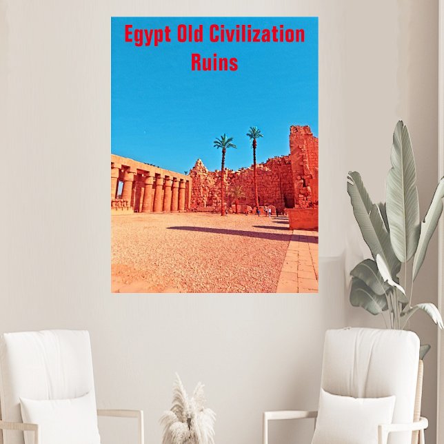 Ägypten Alte Zivilisation Ruinen Landschaftswüste  Poster (Egypt Old Civilization Ruins Landscape Desert Wall Poster)