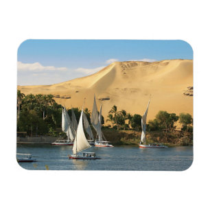 Ägypten, Assuan, Nile River, Felucca Segelboote,  Magnet