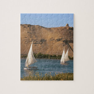 Ägypten, Assuan, Nile River, Felucca Segelboote, Puzzle