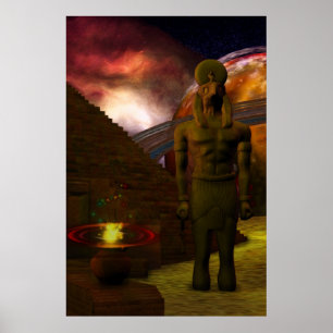 Ägypten Aufstieg der digitalen 3D-Kunst Poster
