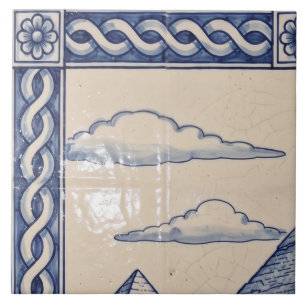 Ägypten Azulejo-Wandfliese 1 von 6 oben links Fliese
