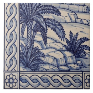 Ägypten Azulejo-Wandfliese 5 von 6 unten links Fliese