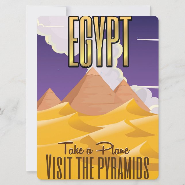 Ägypten - Besuchen Sie das Pyramiden-Urlaubsposter (Vorderseite)
