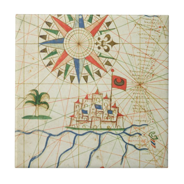 Ägypten, der Fluss Nil und Kairo Fliese (Vorderseite)