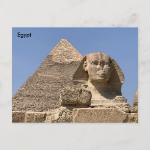 Ägypten, die Pyramide von Cheops und die Große Sph Postkarte