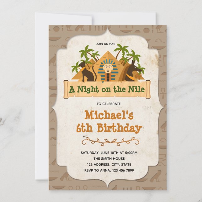 Ägypten-Einladung Einladung (Vorderseite)