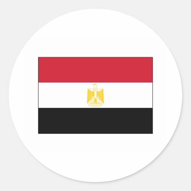 Ägypten FLAG International Runder Aufkleber (Vorderseite)