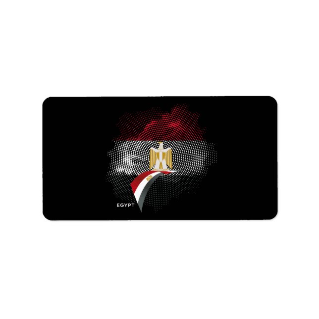 Ägypten-Flagge Adressaufkleber (Vorne)