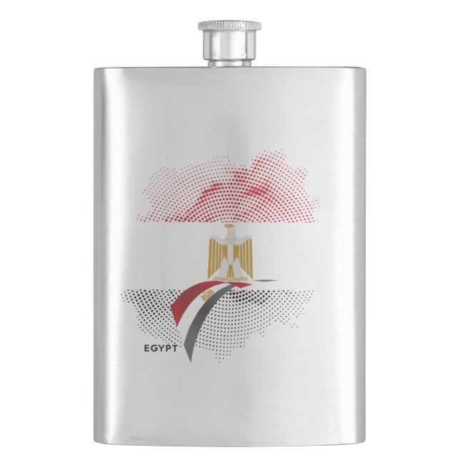 Ägypten-Flagge Flachmann (Vorderseite)