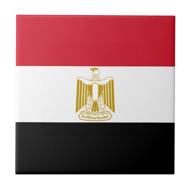 Ägypten-Flagge Fliese (Vorderseite)
