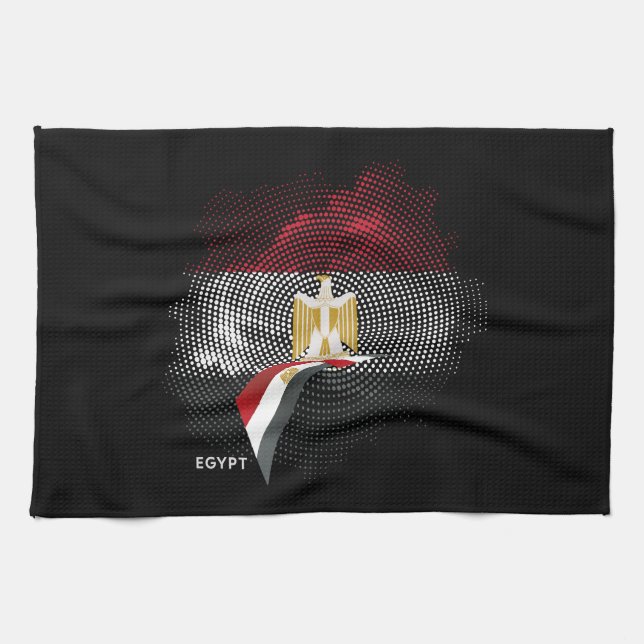 Ägypten-Flagge Geschirrtuch (Horizontal)