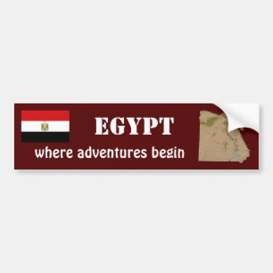 Ägypten-Flagge + Karte Aufkleber Autoaufkleber