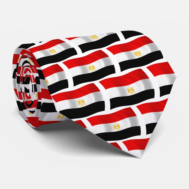 Ägypten-Flagge Krawatte (Gerollt)