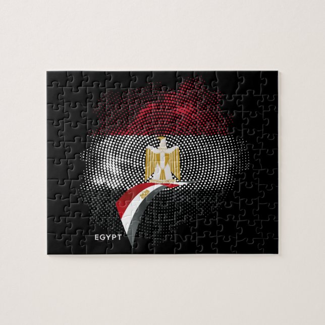 Ägypten-Flagge Puzzle (Horizontal)