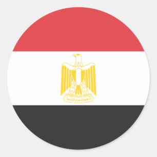 Ägypten-Flagge Runder Aufkleber