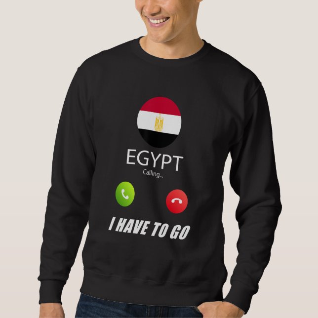 Ägypten Flagge Souvenir Ägypten Ruft Sweatshirt (Vorderseite)