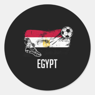 Ägypten Flagge Trikot Ägyptische Fußballmannschaft Runder Aufkleber