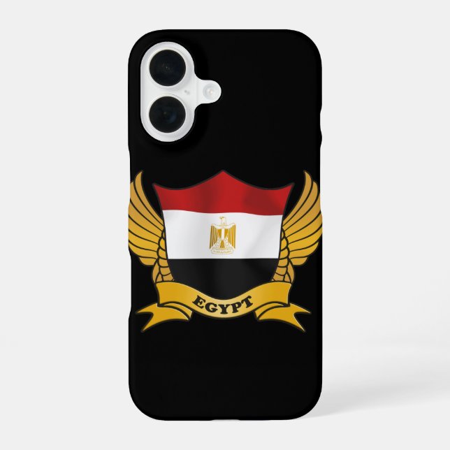 Ägypten-Flaggen-Emblem iPhone 16 Hülle (Rückseite)