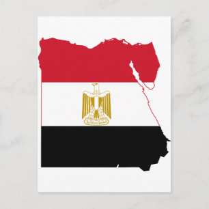 Ägypten Flaggenkarte EG Postkarte