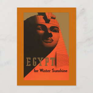 Ägypten für Sonnenschein im Winter Vintage-Reise Postkarte