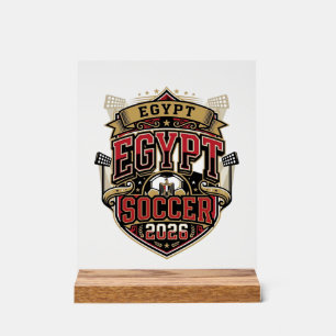 Ägypten Fußball 2026 Fußball Fett Land Typografie  Acrylschild