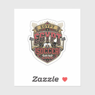 Ägypten Fußball 2026 Fußball Fett Land Typografie Aufkleber