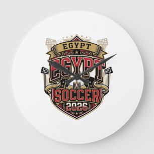 Ägypten Fußball 2026 Fußball Fett Land Typografie Große Wanduhr